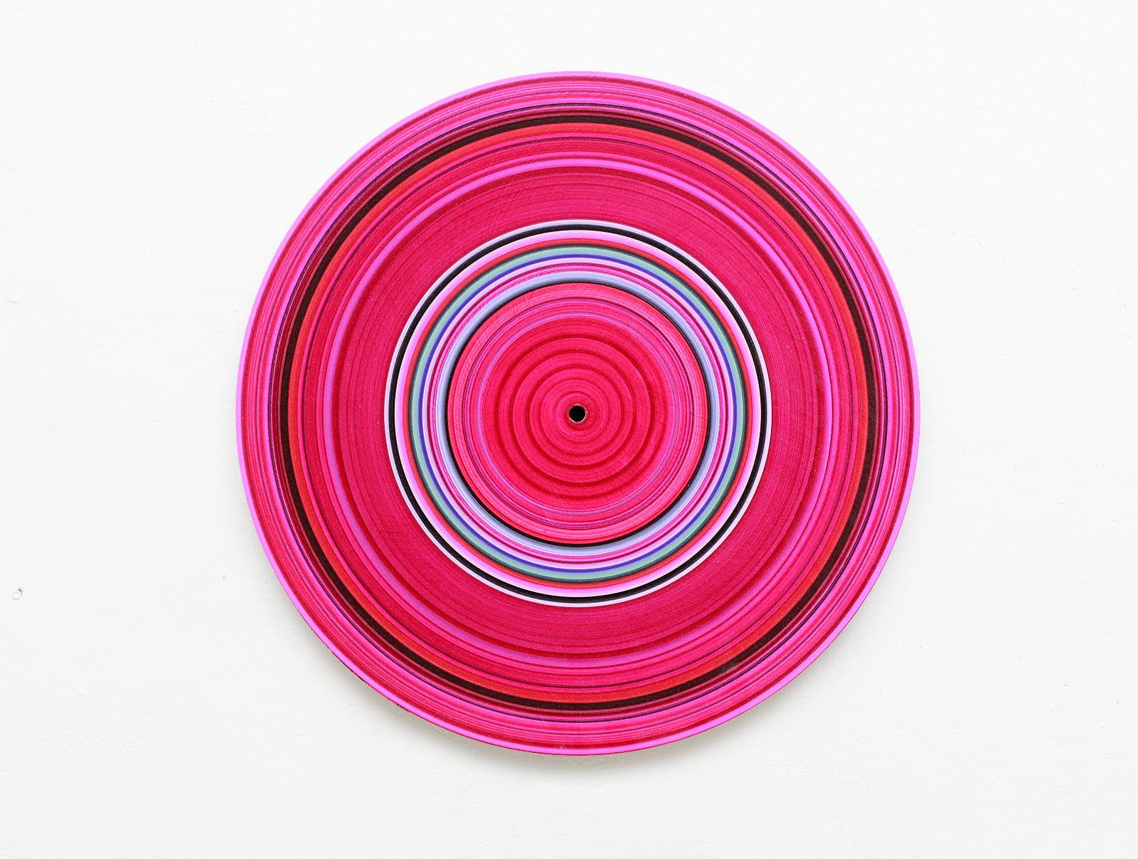Pink Edition No.07 (Sound & Vision series) - Abstract painting on vinyl