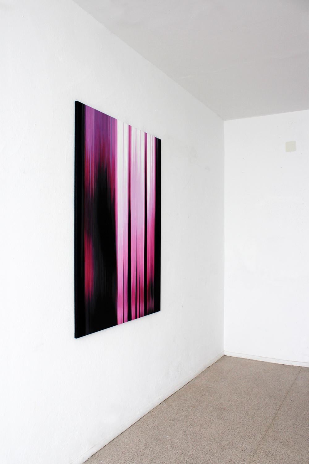 Pink Painting (Figure No.1) by Doris Marten - Large abstract painting For Sale 3
