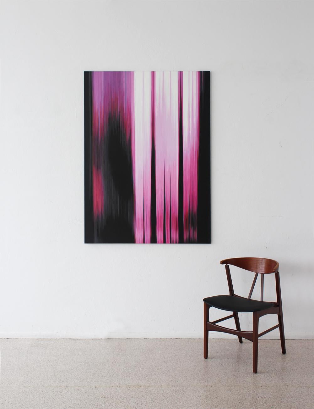 Pink Painting (Figure No.1) by Doris Marten - Large colorful abstract painting For Sale 1