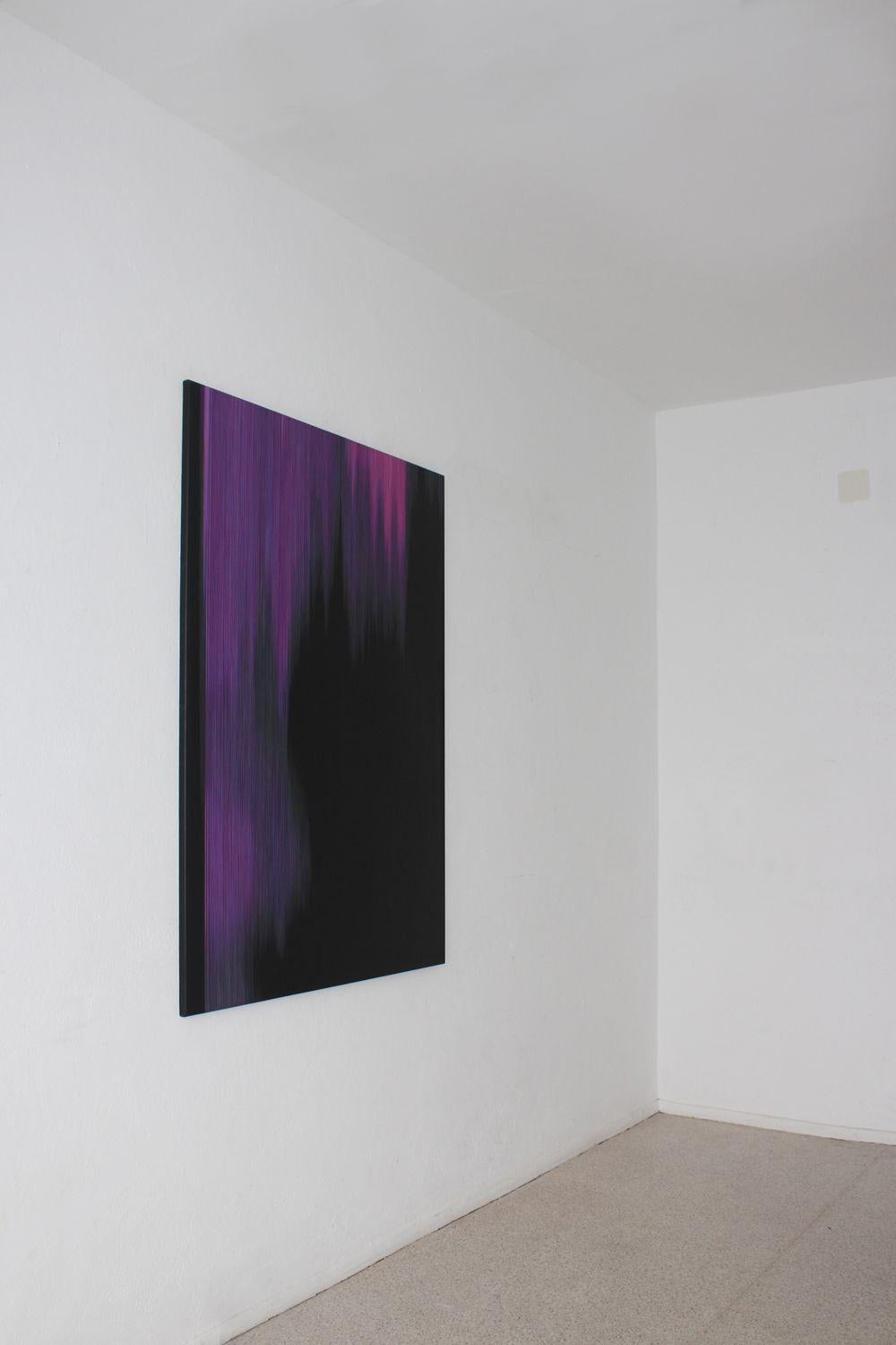 Pink Painting (Figure No.3) by Doris Marten - Abstract painting, dark tones For Sale 2