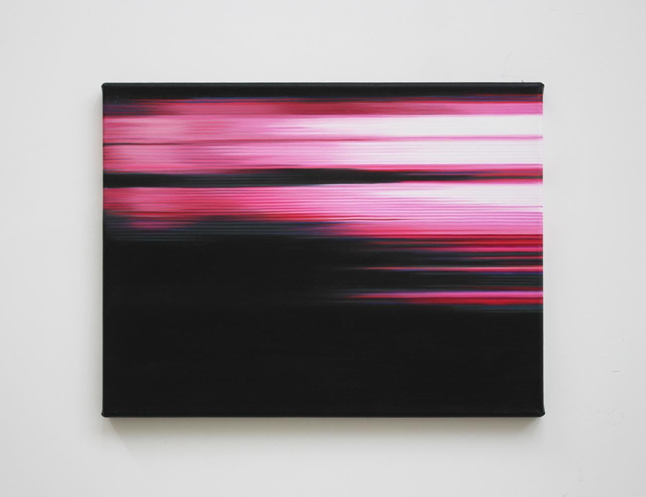 This work represents pink lines that stand out against a black background like a glow coming out of the night. It is a celebration of love, tenderness and passion between two beings. It could therefore be the ideal romantic gift to express your