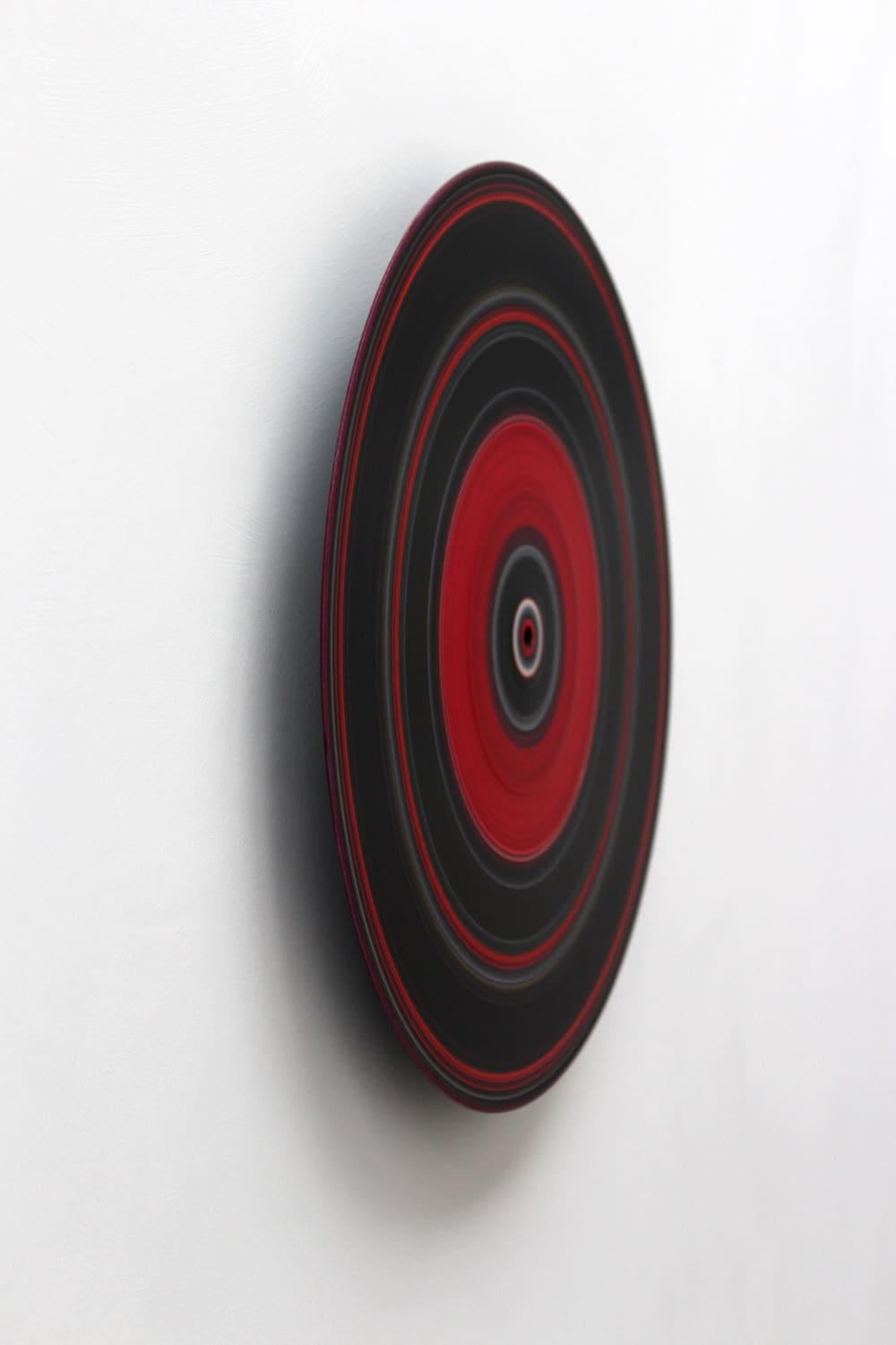 Huile sur vinyle, musique, cercle, ligne, Hot Chili Peppers No. 33 de Doris Marten en vente 2