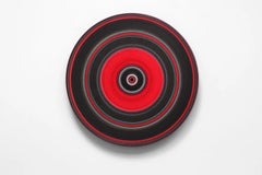Red Hot Chili Peppers No. 33 by Doris Marten - Oil on vinyl, music, circle, line