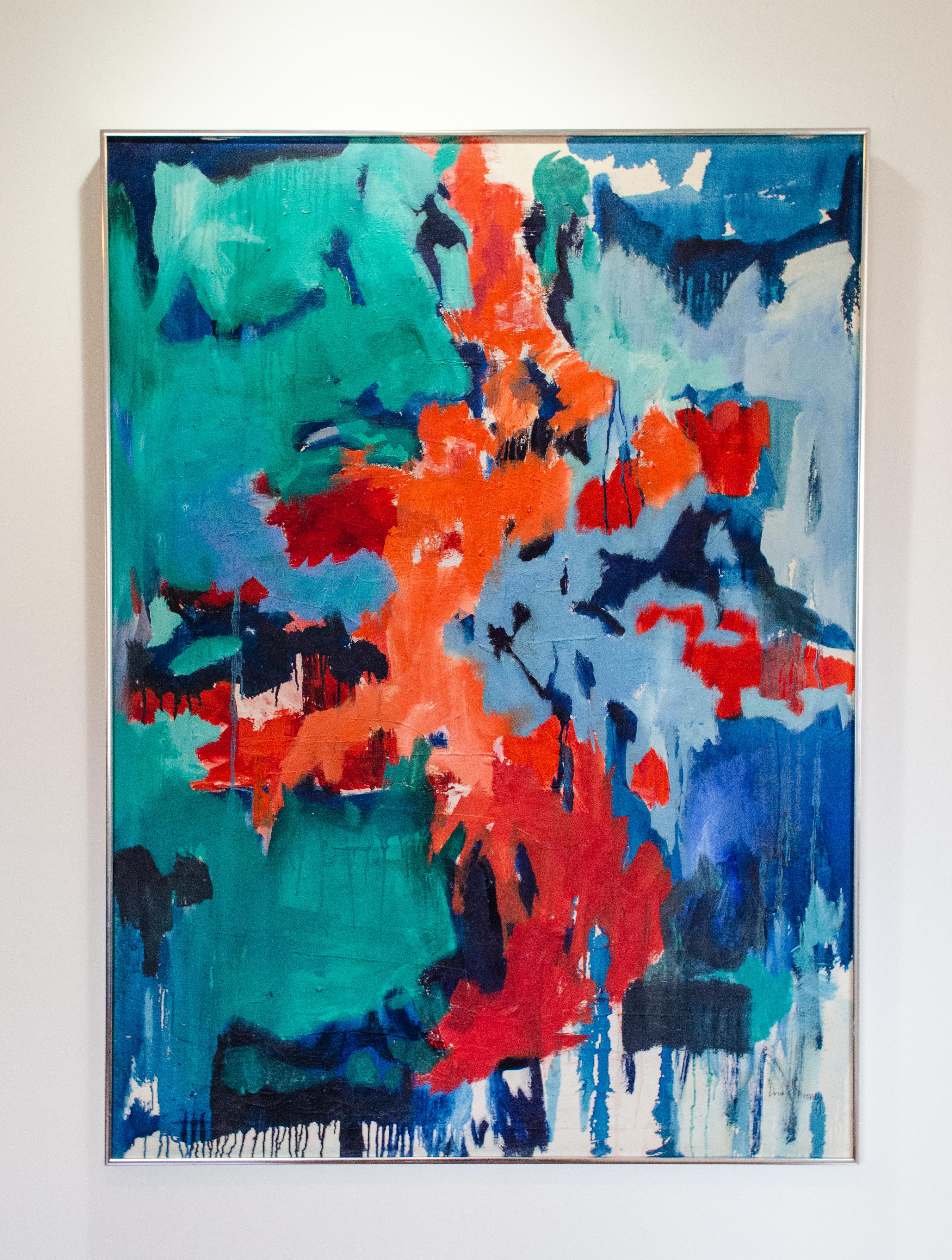 Female Expressionist Mid Century Abstract painting by Doris Mooney Hanna For Sale 1