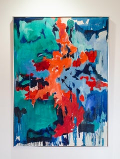 Female Expressionist Mid Century Abstract painting by Doris Mooney Hanna