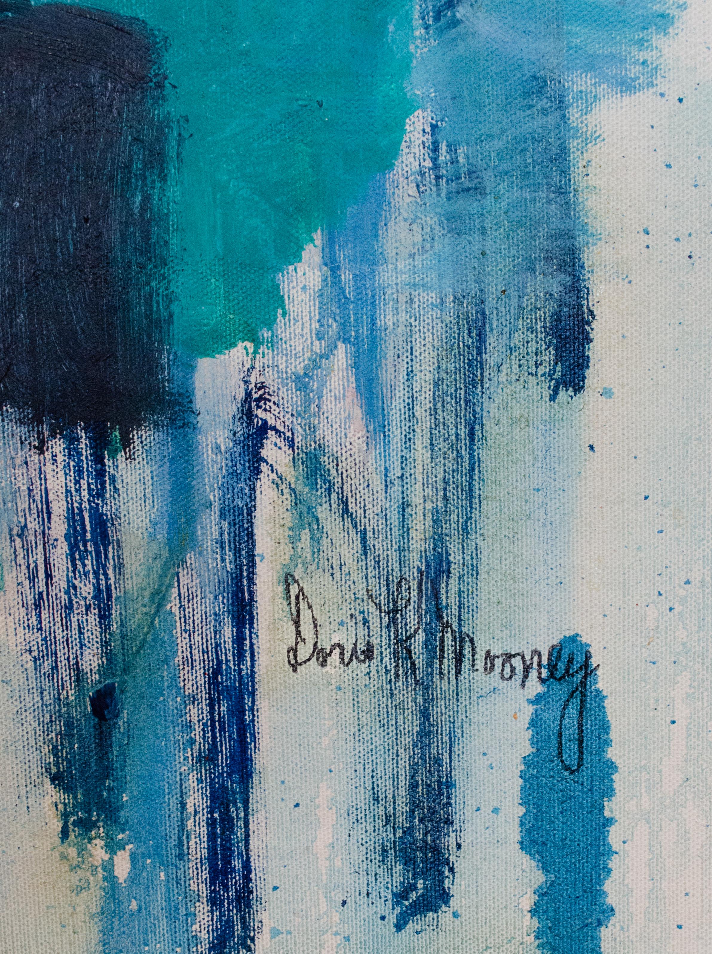 Female Expressionist Mid Century Abstract painting by Doris Mooney Hanna For Sale 2