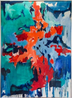 Female Expressionist Mid Century Abstract painting by Doris Mooney Hanna