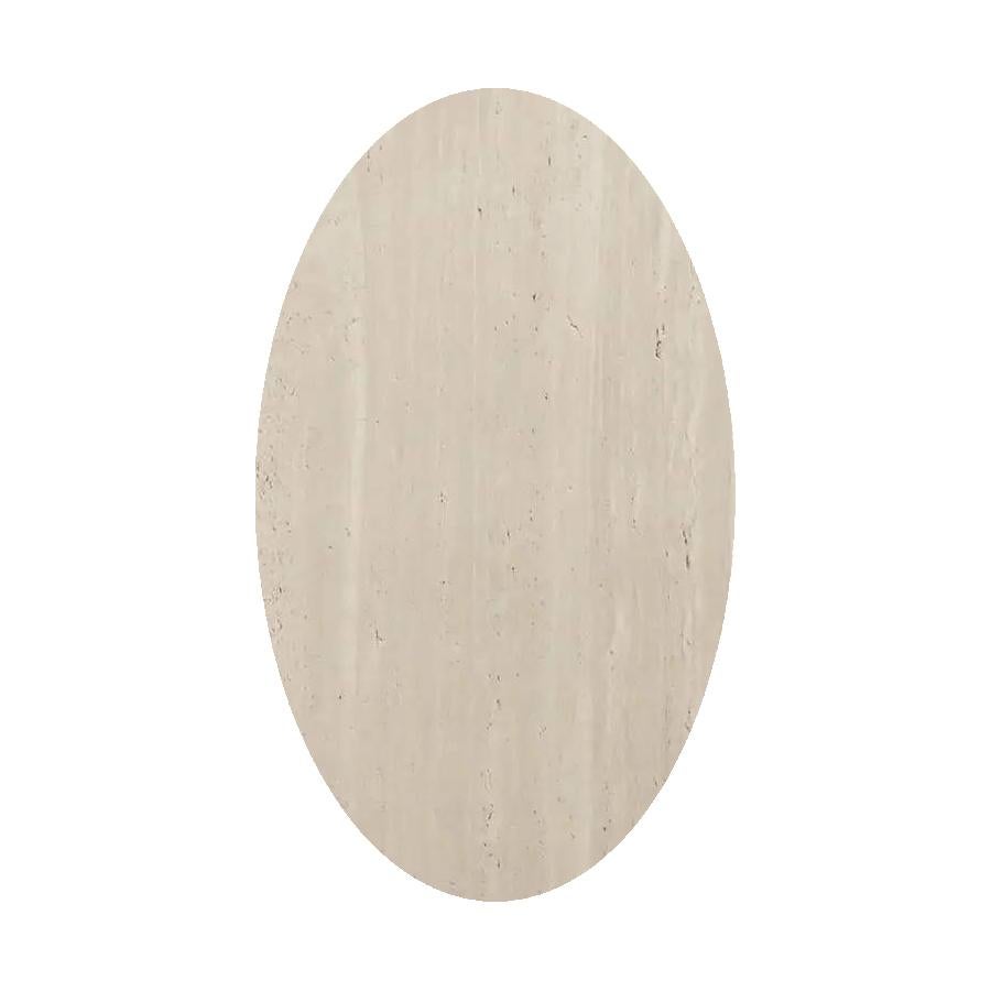 Doris Oval Navona Travertine Dining Table by Fred and Juul
Dimensions: D 130 x W 220 x H 74 cm.
Materials: Travertine and bronze.

Available in different material options for the base and top. Please contact us.

Fred&Juul, short for Federico