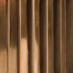 Doris Oval Pedestal Dining Table in Travertine and Cast Bronze by Fred&Juul