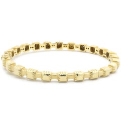 Doris Panos 18 Karat Yellow Gold Diamond Bangle Bracelet