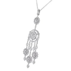 Doris Panos, collier pendentif Anastasia Diva en or blanc et diamants de 3,60 carats