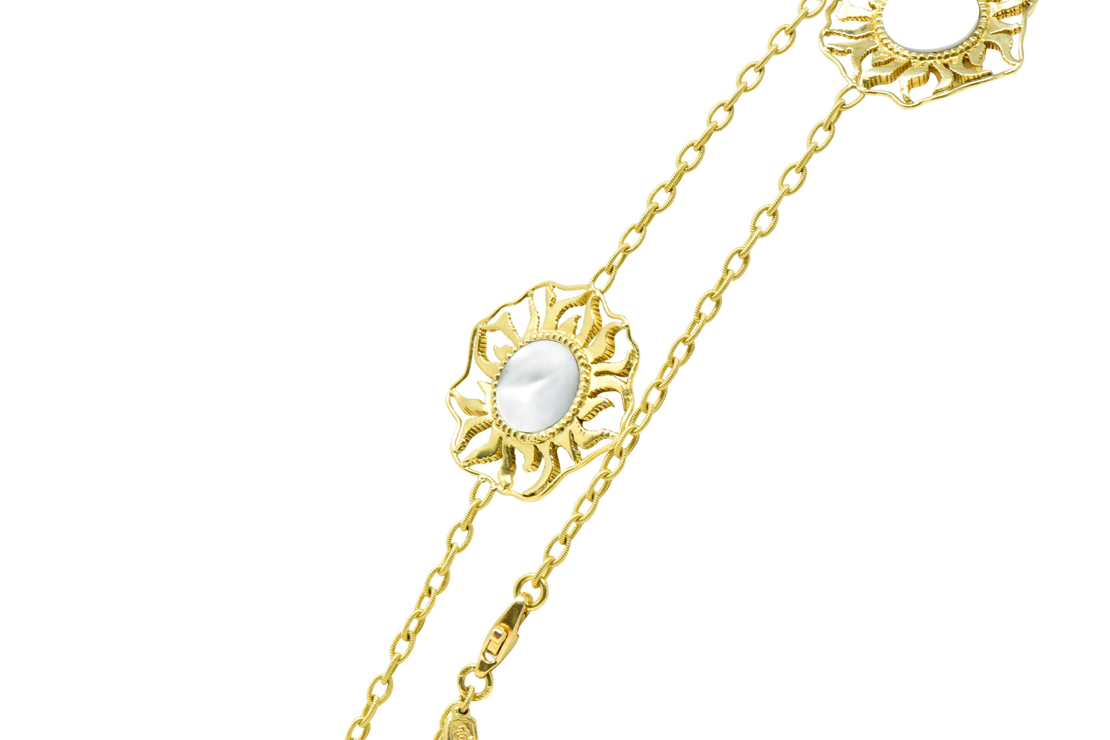 Contemporary Doris Panos Abalone 18 Karat Gold Necklace