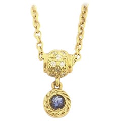 Doris Panos Blue Sapphire and Diamond Necklace NC636SAP