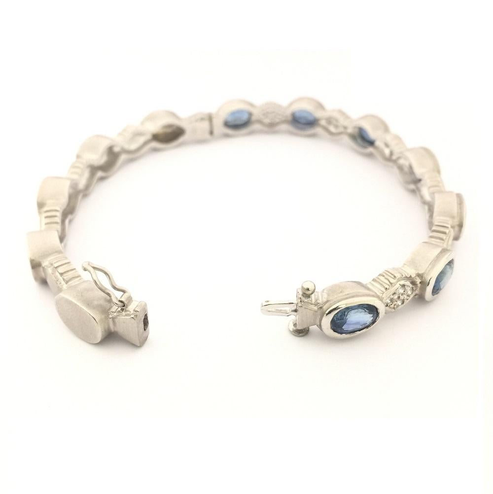 Doris Panos Blue Sapphire and Diamonds Ladies Bangle BR607SA 1