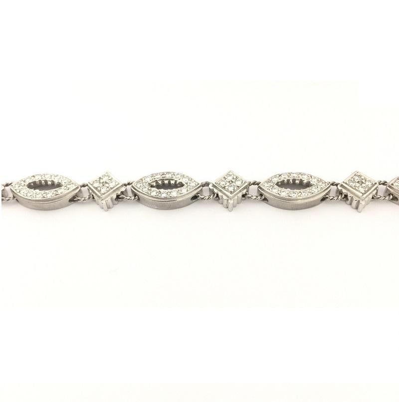 Women's or Men's Doris Panos Diamond Bracelet BR619WG For Sale