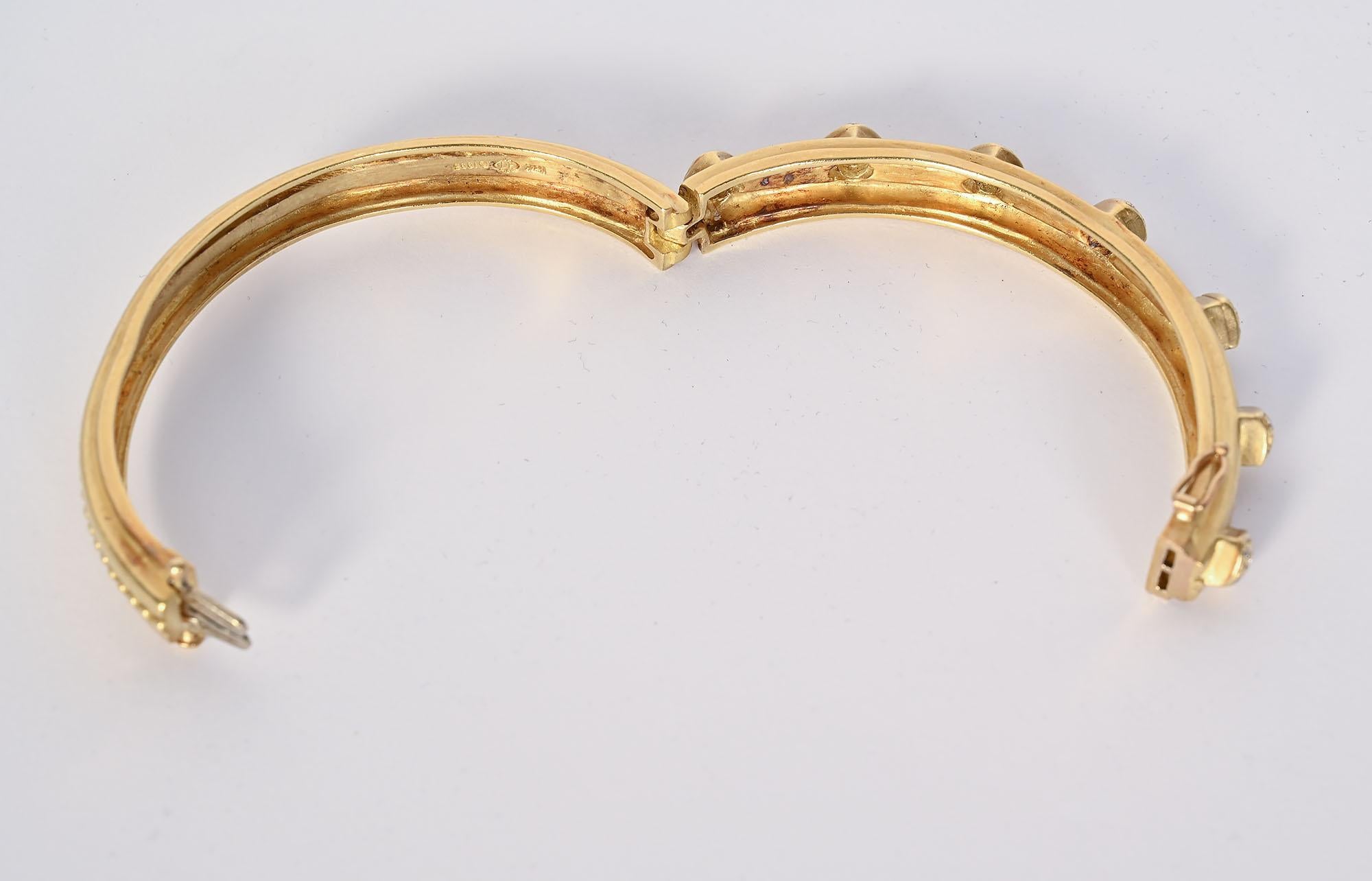 Bracciale in oro e diamanti Doris Panos In condizioni ottime in vendita a Darnestown, MD