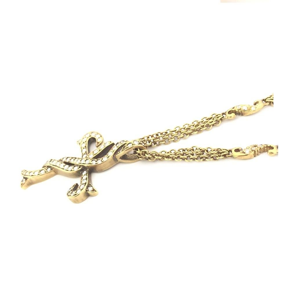 Doris Panos Ladies Diamond Cross Necklace NC627V In New Condition For Sale In Wilmington, DE