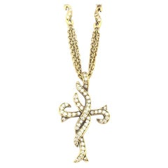 Doris Panos Collier croix en diamants pour femmes NC627V