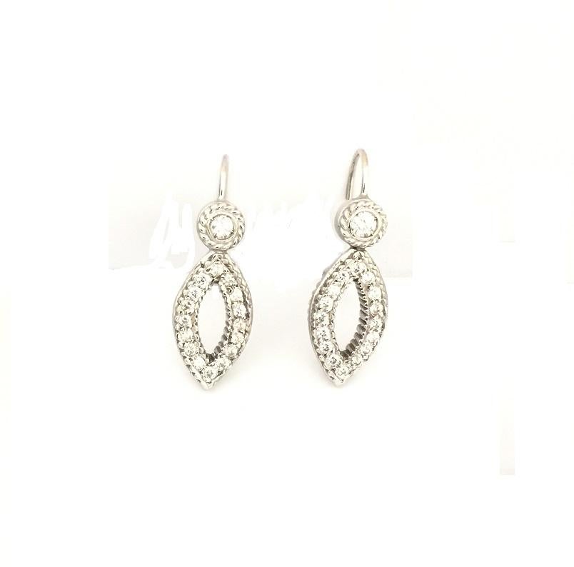 Doris Panos Ladies Diamond Earring ER209WG In New Condition For Sale In Wilmington, DE
