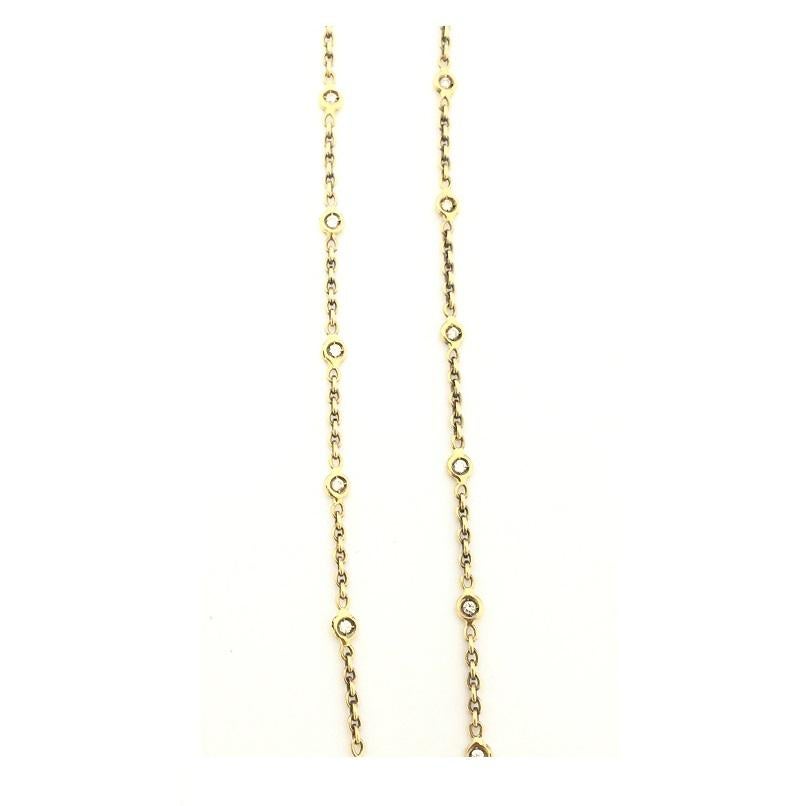 Doris Panos Ladies Diamonds Necklace in 18k Yellow Gold 
Diamonds 0.75 carat total weight 
Length 18
