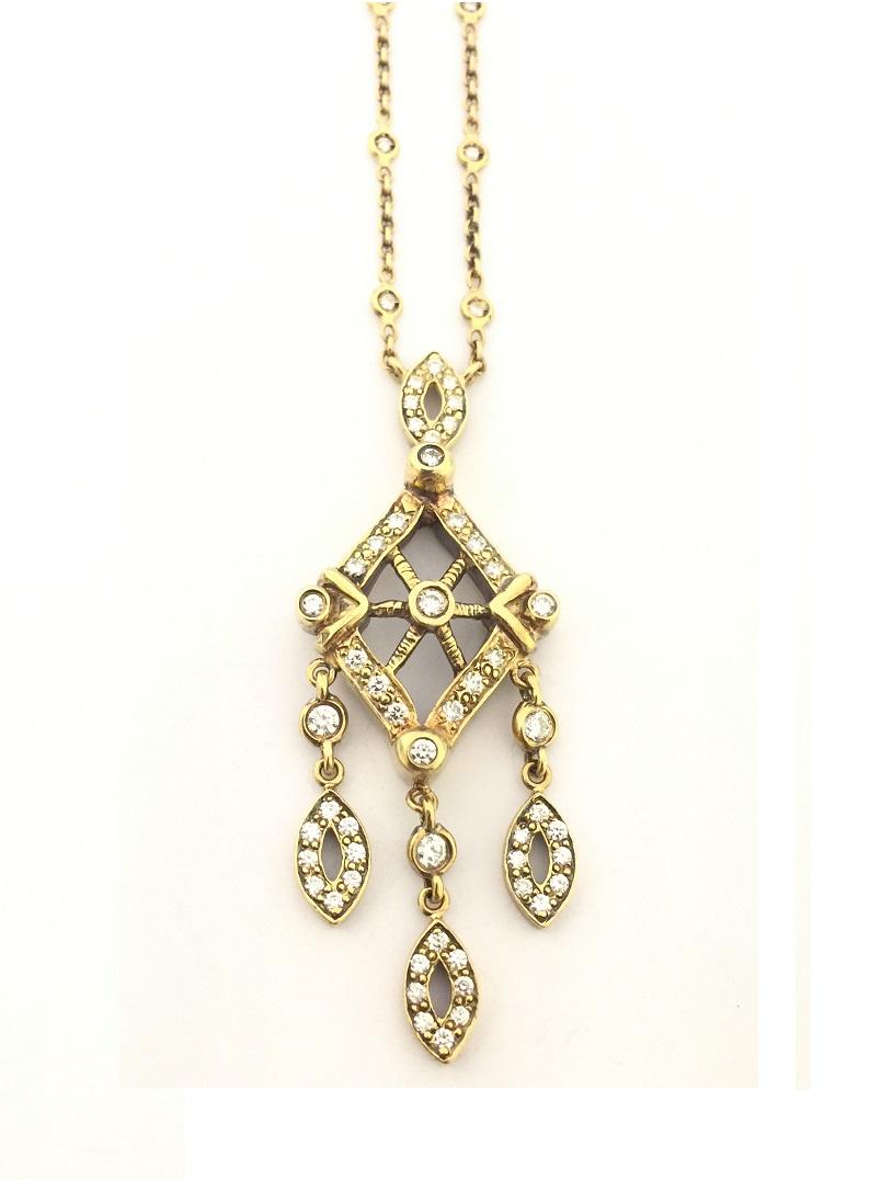 Doris Panos Ladies Diamond Necklace NC243 In New Condition For Sale In Wilmington, DE