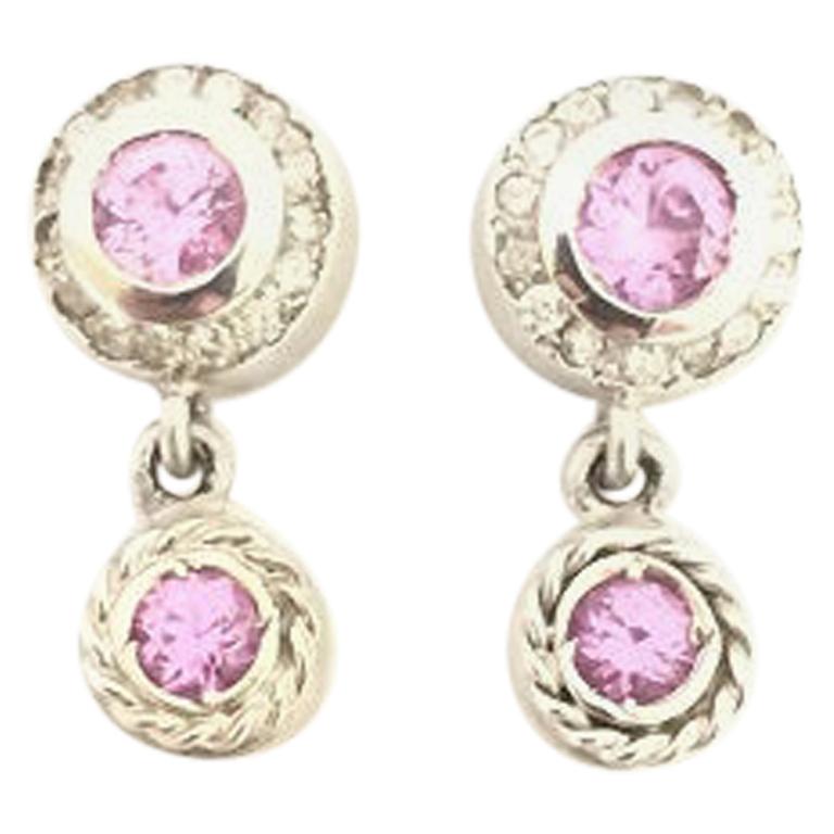 Doris Panos Pink Sapphire and Diamond Ladies Earring ER404