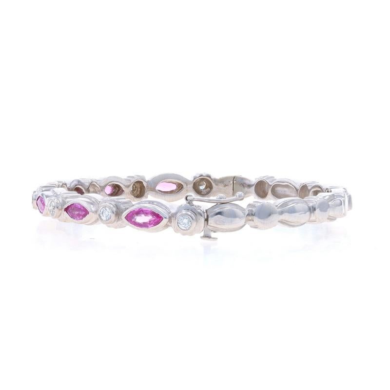 Doris Panos Pink Sapphire Diamond Bangle Bracelet 6