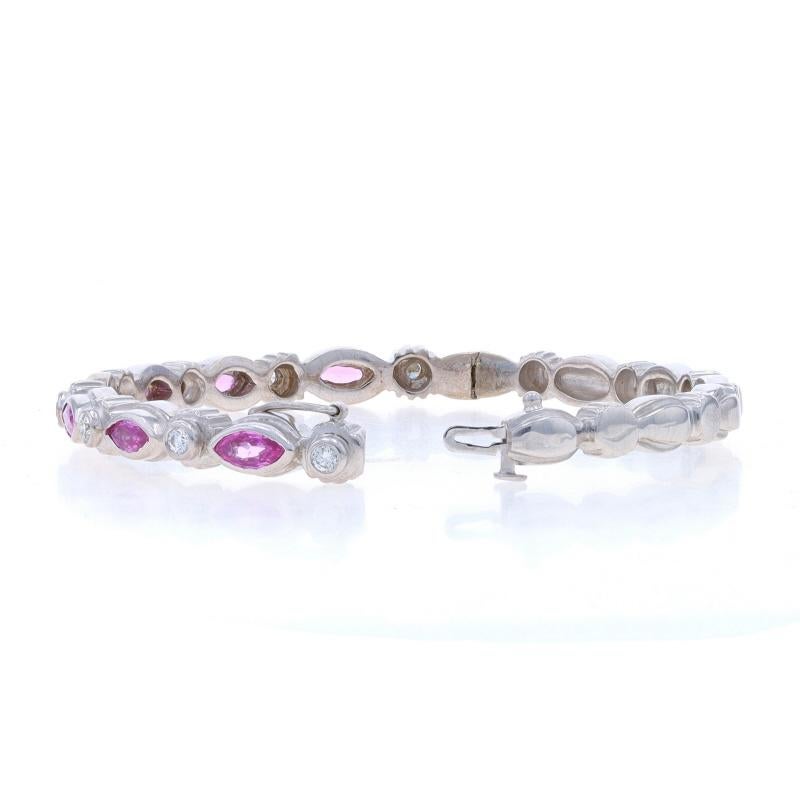 Women's Doris Panos Pink Sapphire Diamond Bangle Bracelet 6