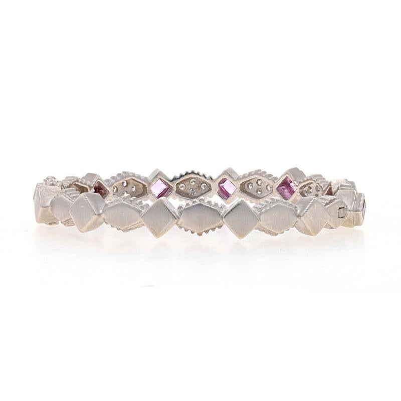 Doris Panos Pulsera de zafiro rosa y diamantes 6