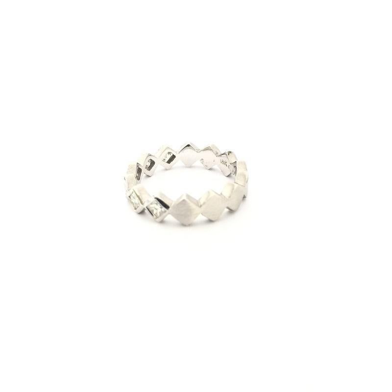 Doris Panos Prinzessinnenschliff Diamantband R786WG (Carréschliff) im Angebot