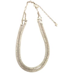 Doris Panos Collier en maille de diamants et topaze blanche NCCH6210