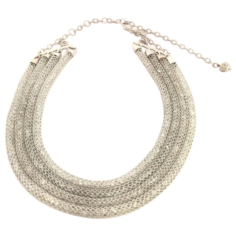 Doris Panos White Topaz Mesh Diamond Necklace NCCH6410WG