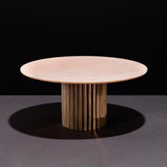 Doris Pink Portugal Marble Round Dining Table by Fred and Juul