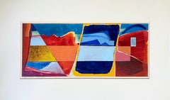 Abstraktes Gemälde „Ohne Titel 139“ von Doris Vlasek Hails, Mischtechnik auf Papier