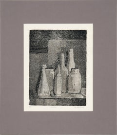 "Bottles" - Etching in Ink on Paper (Artist's Proof)
