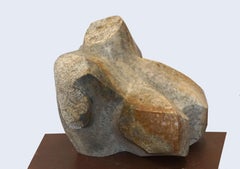 Torse en albâtre n° 62, sculpture figurative abstraite moderne en pierre de Doris Warner