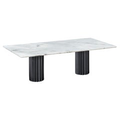 Table de salle à manger rectangulaire Doris White Carrara de Fred et Juul