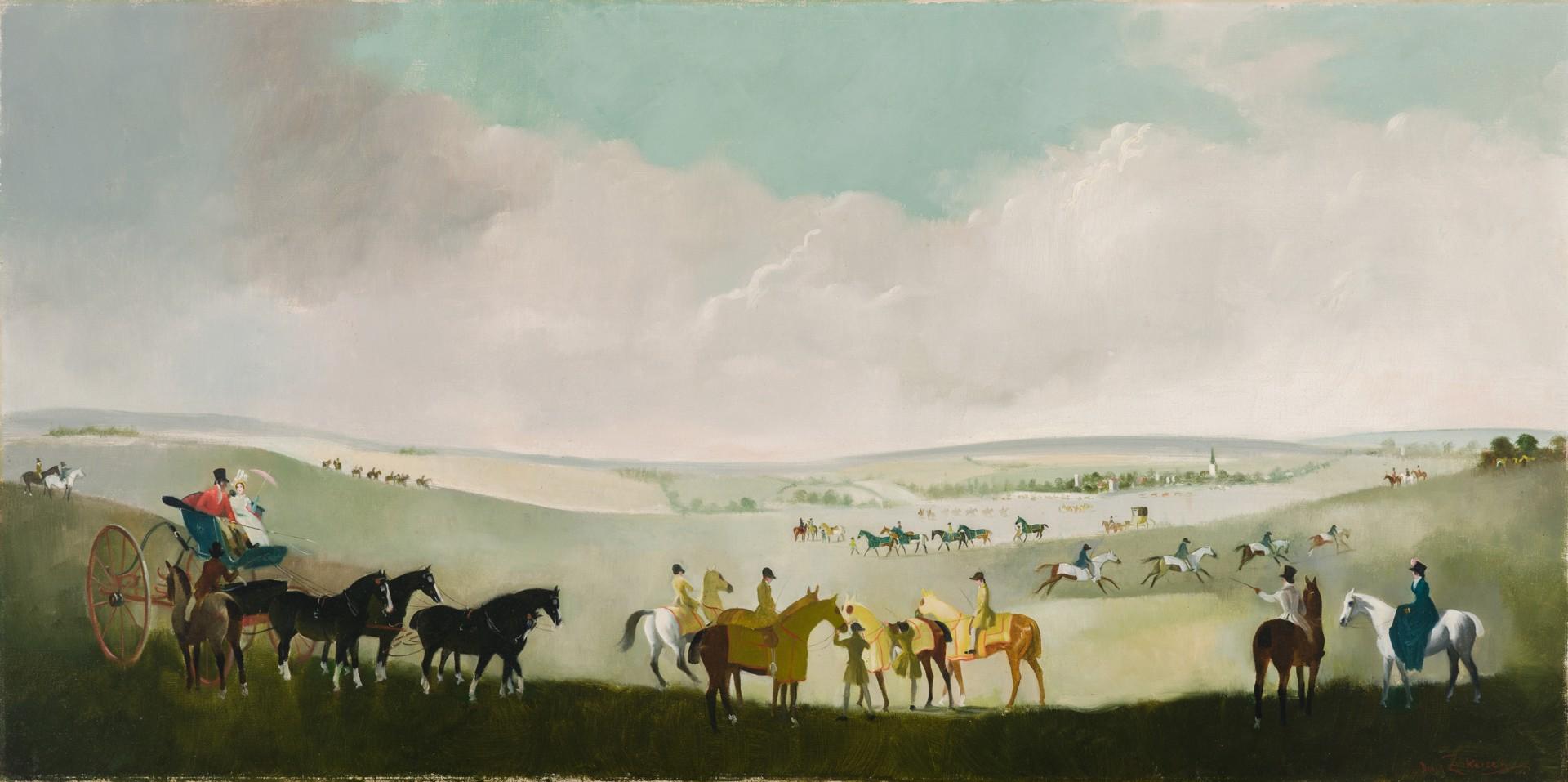 Animal Painting di Doris Zinkeisen - Brughiera di Newmarket
