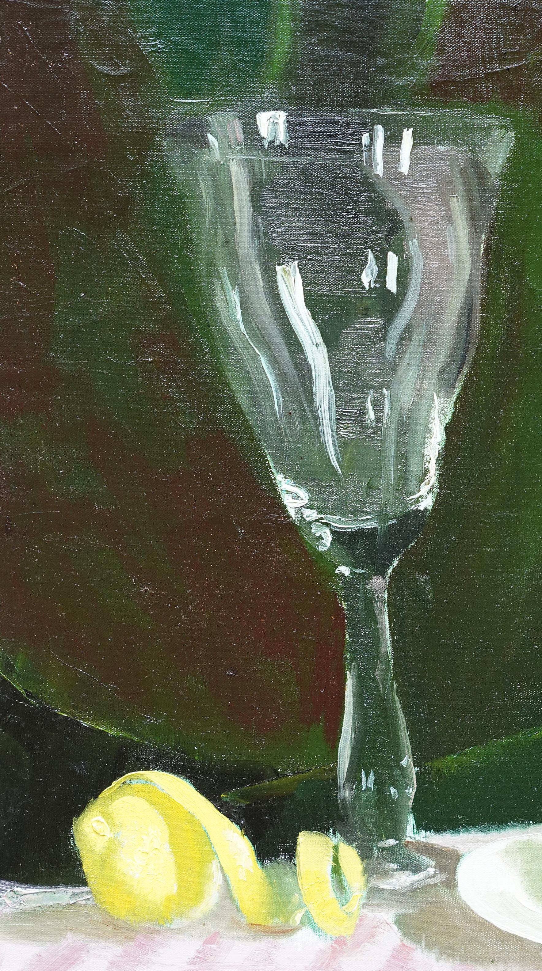 Nature morte avec cascades - Nature morte écossaise des années 1950 - Peinture à l'huile d'une artiste féminine en vente 2