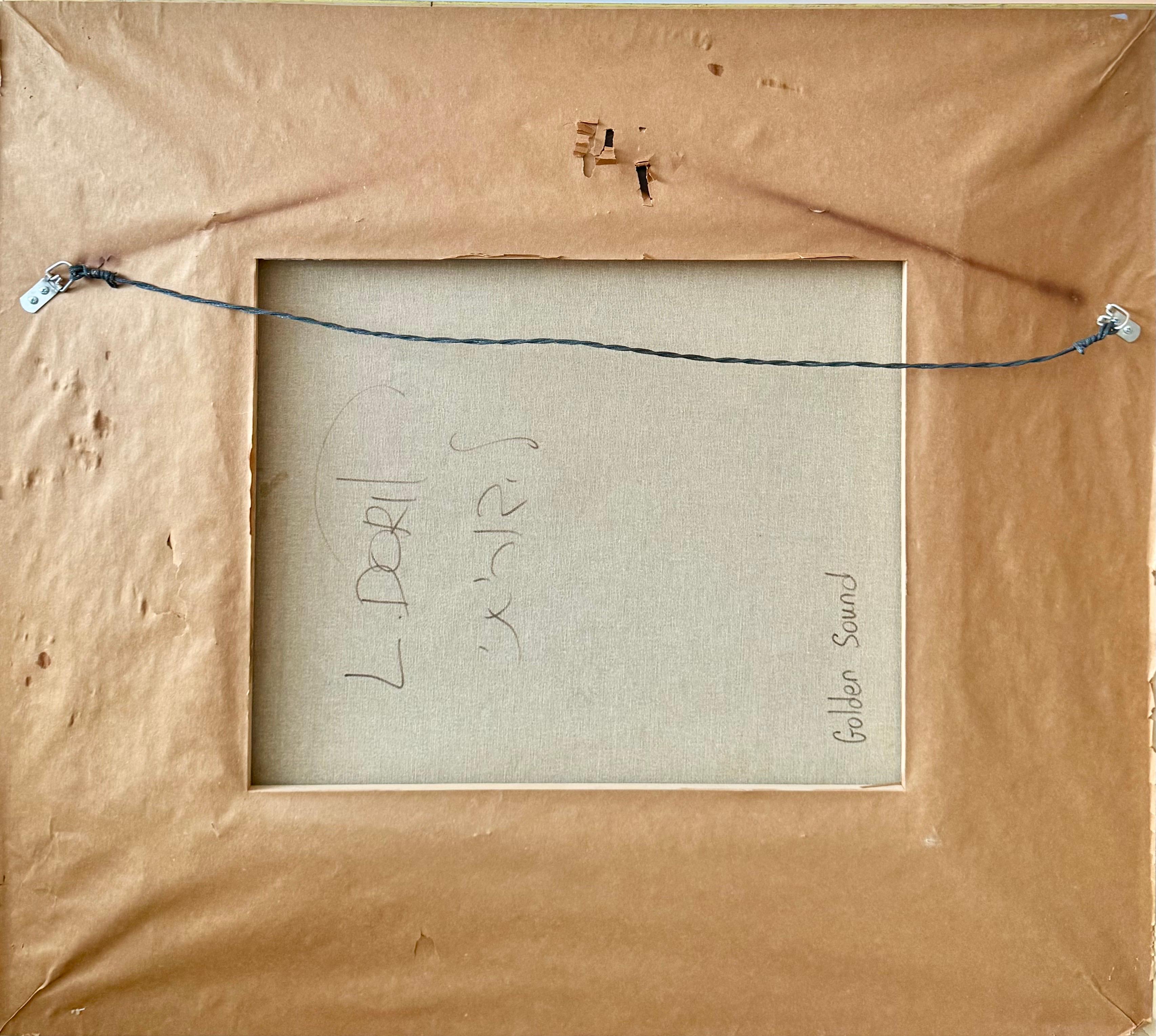 Grandes notas musicales de colores Pintura al óleo modernista israelí Arte musical Dorit Levi en venta 8