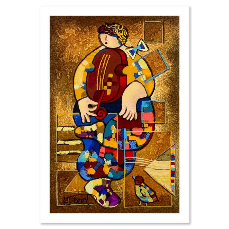 Dorit Levi Print - "Merry Violin" Limited Edition Serigraph