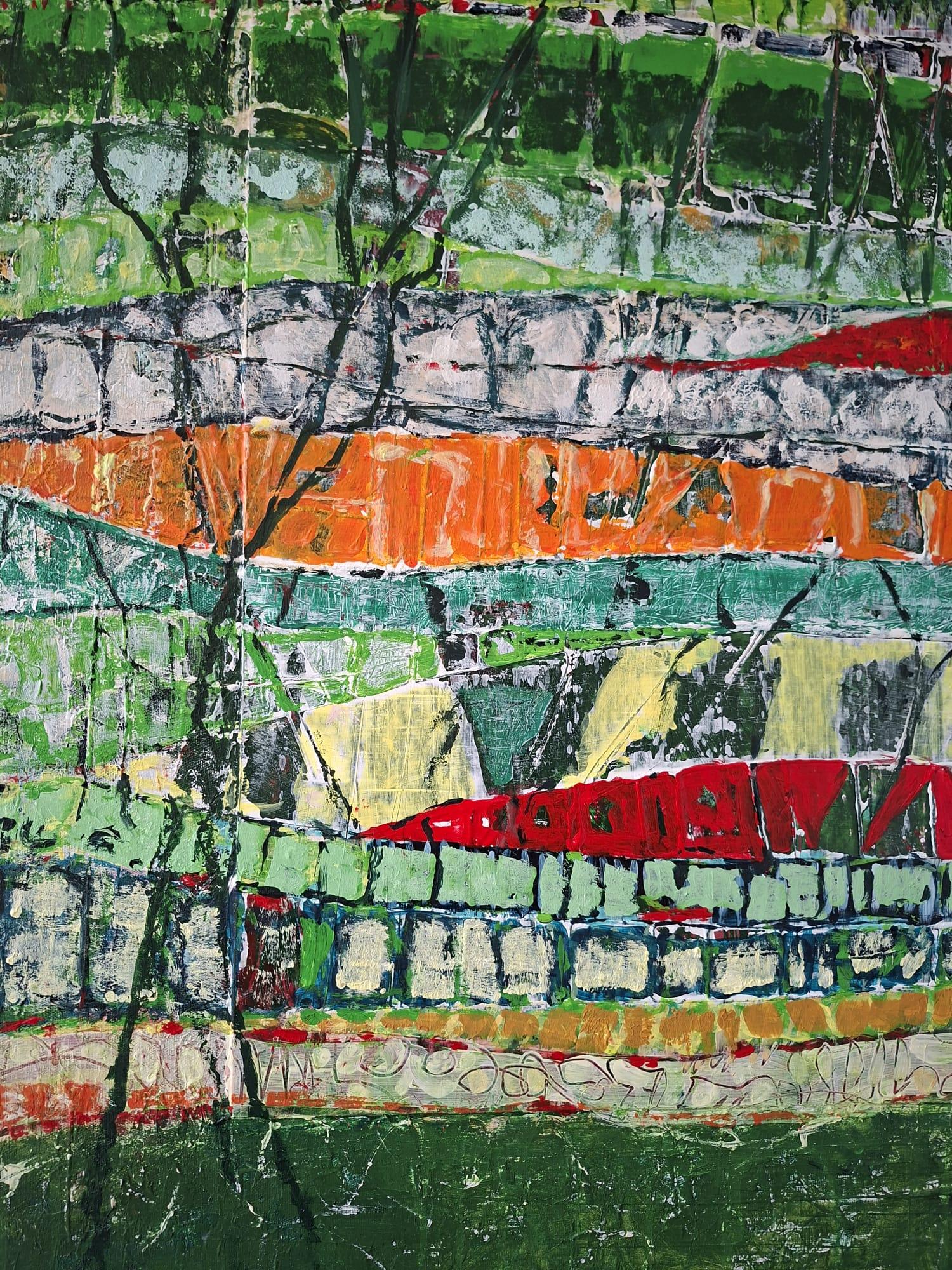 Abstrakte Landschaft - Abstrakte Malerei, Landschaftsmalerei im Angebot 2