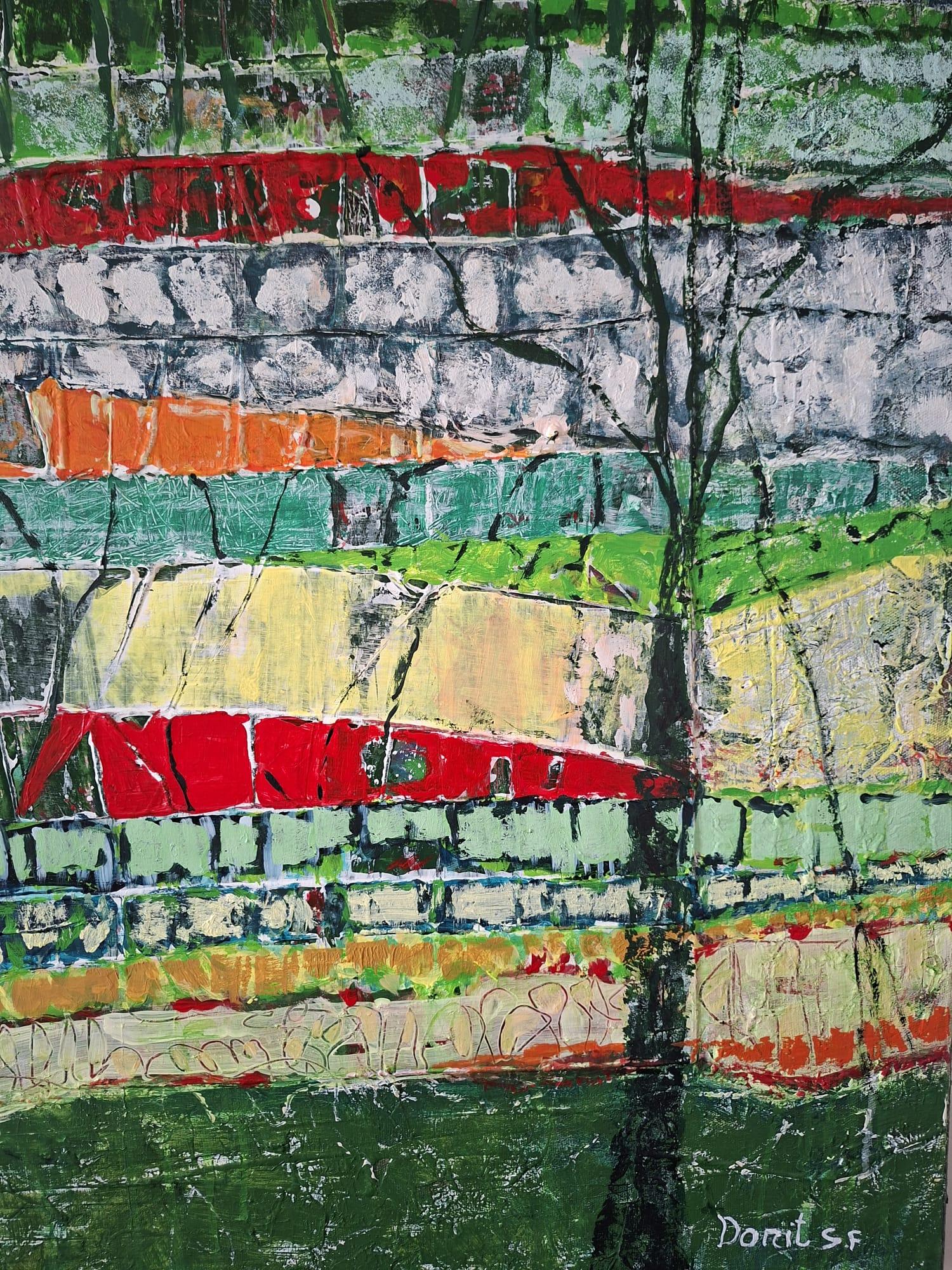 Abstrakte Landschaft - Abstrakte Malerei, Landschaftsmalerei im Angebot 5