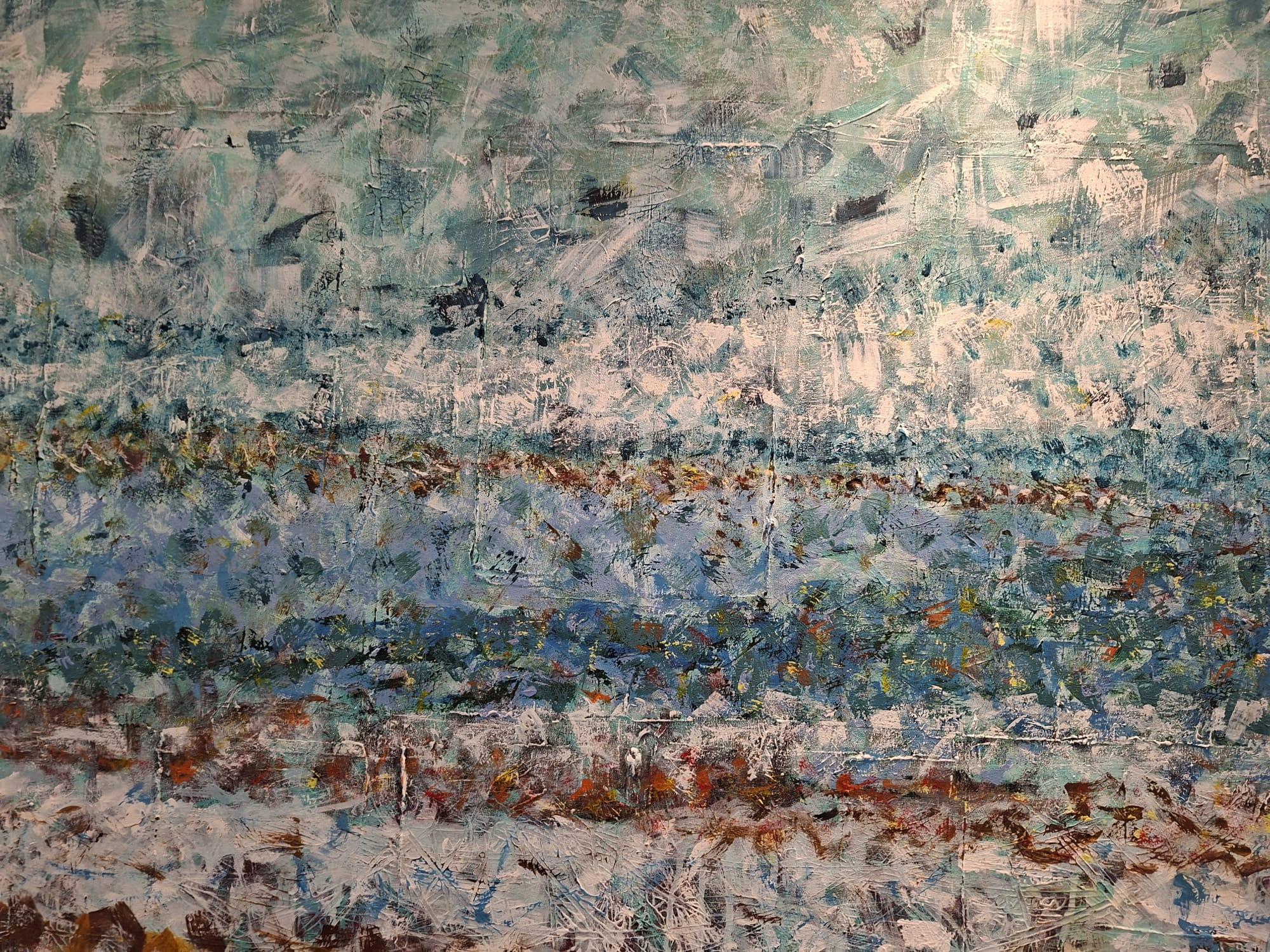 Blue Harmony - abstract painting, landscape painting im Angebot 6