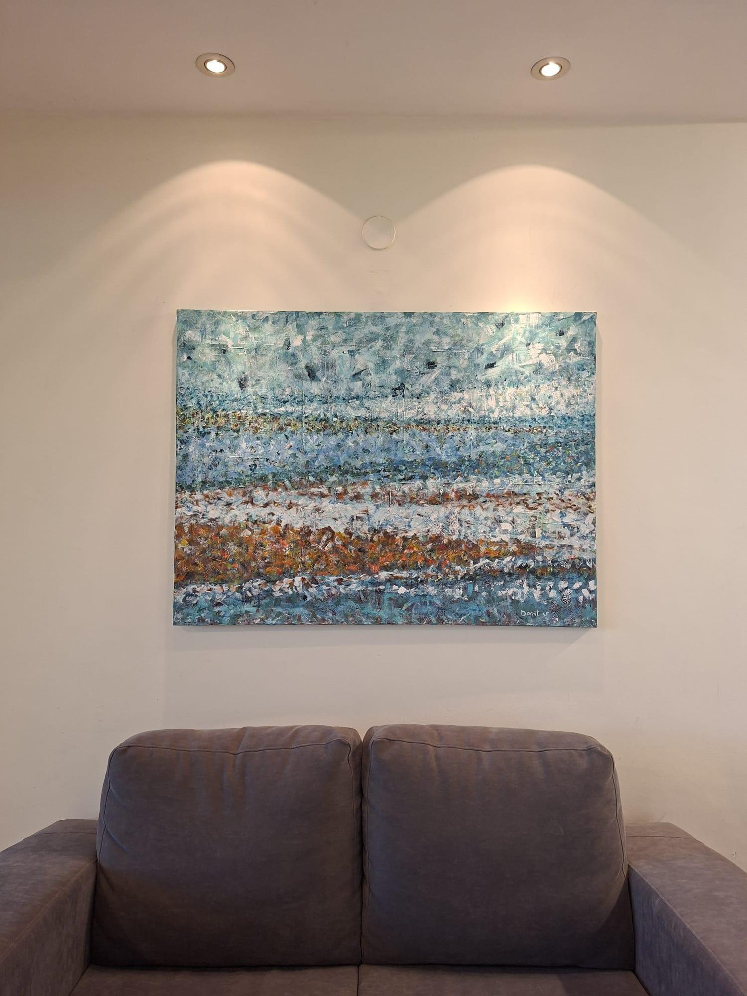 Blue Harmony - abstract painting, landscape painting im Angebot 2