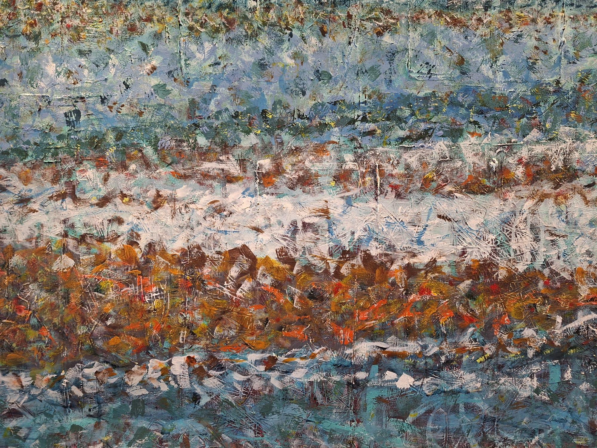 Blue Harmony - abstract painting, landscape painting im Angebot 4