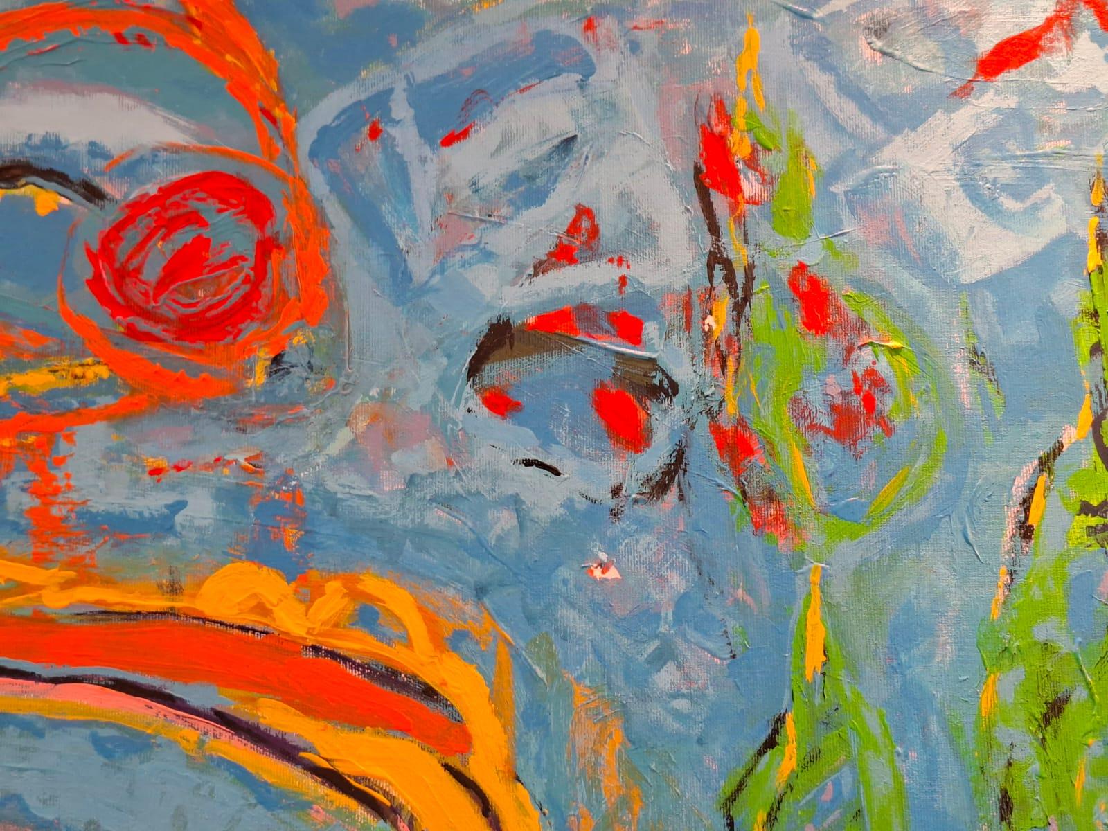 Blaue Landschaft Fantasie - abstrakte Malerei, Landschaftsmalerei (Abstrakt), Painting, von Dorit Shalev-Fried