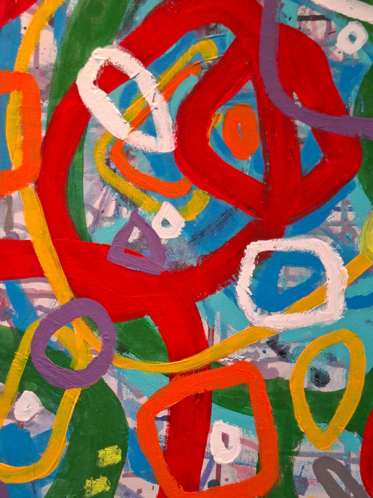 Kreise der Farben - abstrakte Malerei, Landschaftsmalerei (Abstrakt), Painting, von Dorit Shalev-Fried