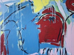 Kiss - abstract painting, landscape painting