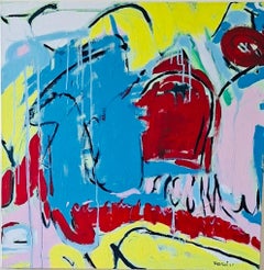 Kiss - abstract painting, landscape painting